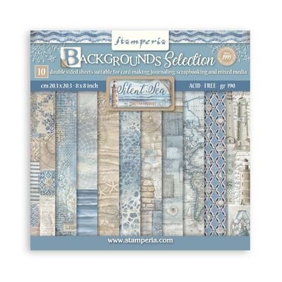 Silent Sea Background 8x8 - Stamperia