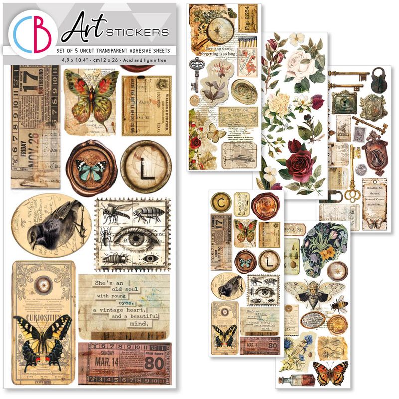 Cabinet of Curiosities Art Stickers - Ciao Bella