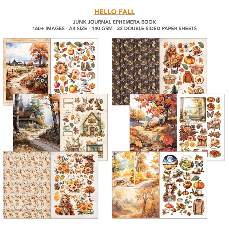 Hello Fall Junk Journal &amp; Ephemera - Ciao Bella