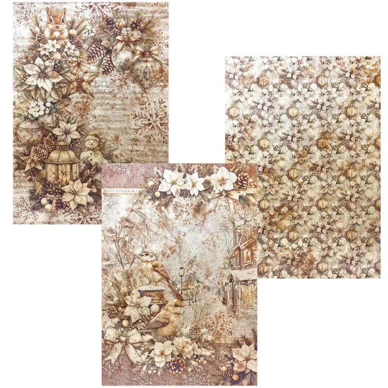Winter Season A4 Pearl Copper &amp; Vellum Dual Pack - Ciao Bella