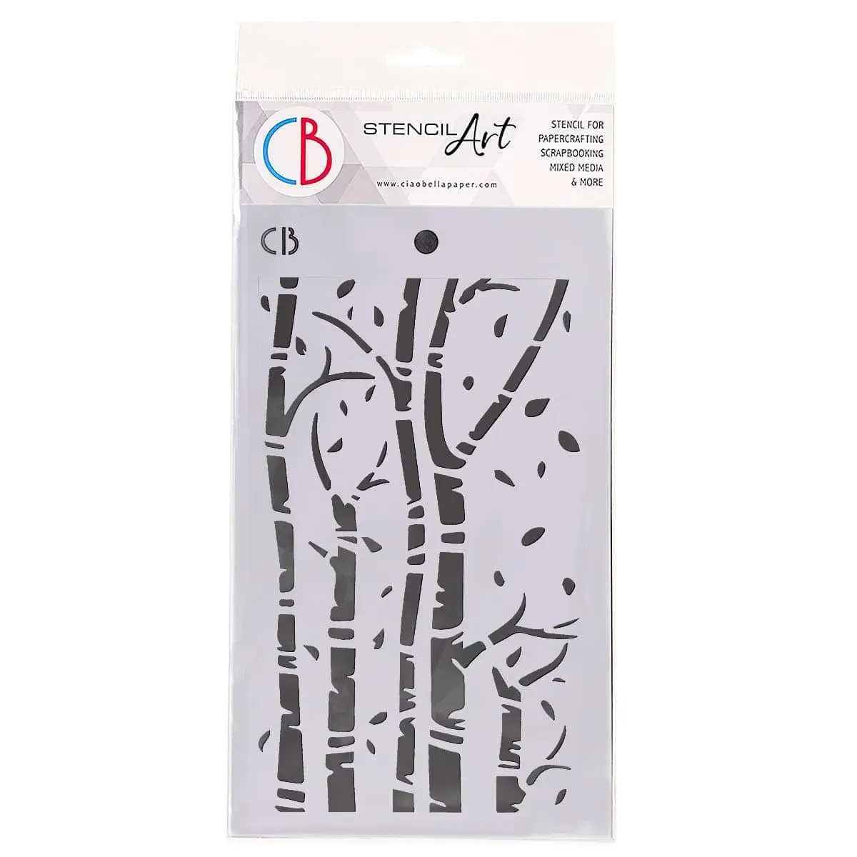 Birch Trees Stencil - Ciao Bella Papers