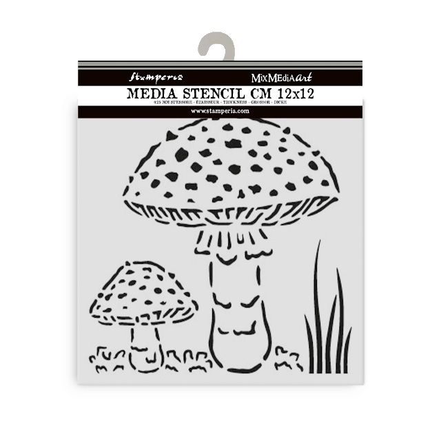 Whispering Woods Mushrooms Stencil - Stamperia