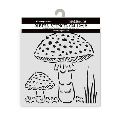 Whispering Woods Mushrooms Stencil - Stamperia