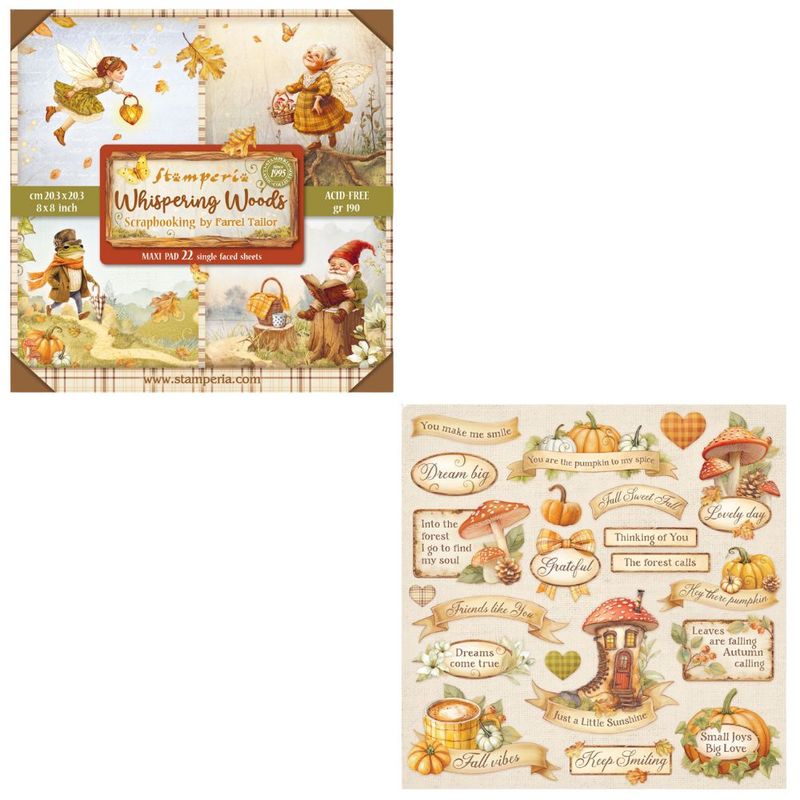 Whispering Woods XL 8x8 - Stamperia
