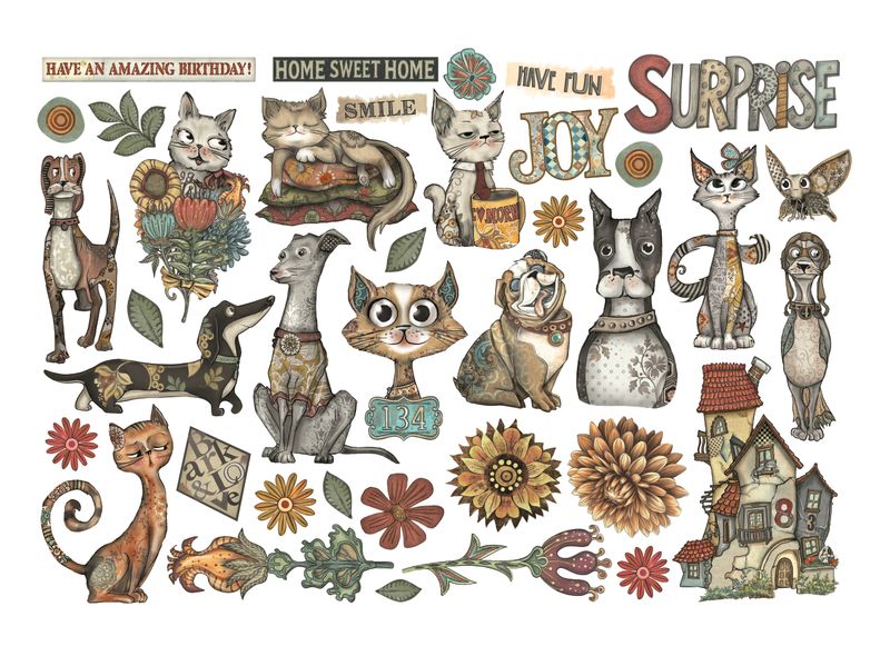 Furry Friends Ephemera - Stamperia