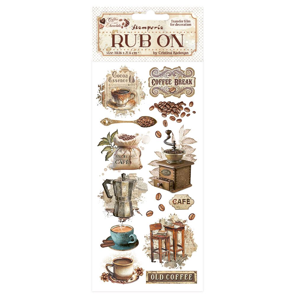 Coffee and Chocolate - Stamperia Rub Ons, Design: Vintage Coffee Moments