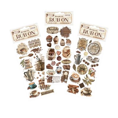 Coffee and Chocolate - Stamperia Rub Ons Coffee and Chocolate - Stamperia Rub Ons