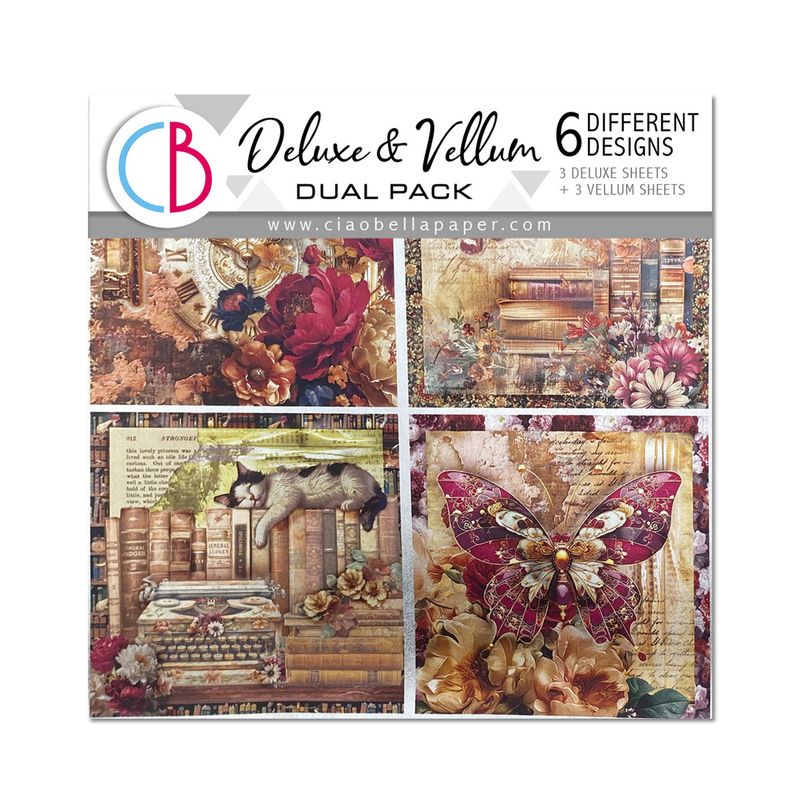 Book Lovers 6x6 Deluxe Silver &amp; Vellum Dual Pack - Ciao Bella