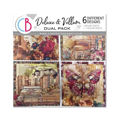 Book Lovers 6x6 Deluxe Silver &amp; Vellum Dual Pack - Ciao Bella