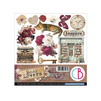 Book Lovers 6x6 Fussy Cut Pad - Ciao Bella Book Lovers 6x6 Fussy Cut Pad - Ciao Bella