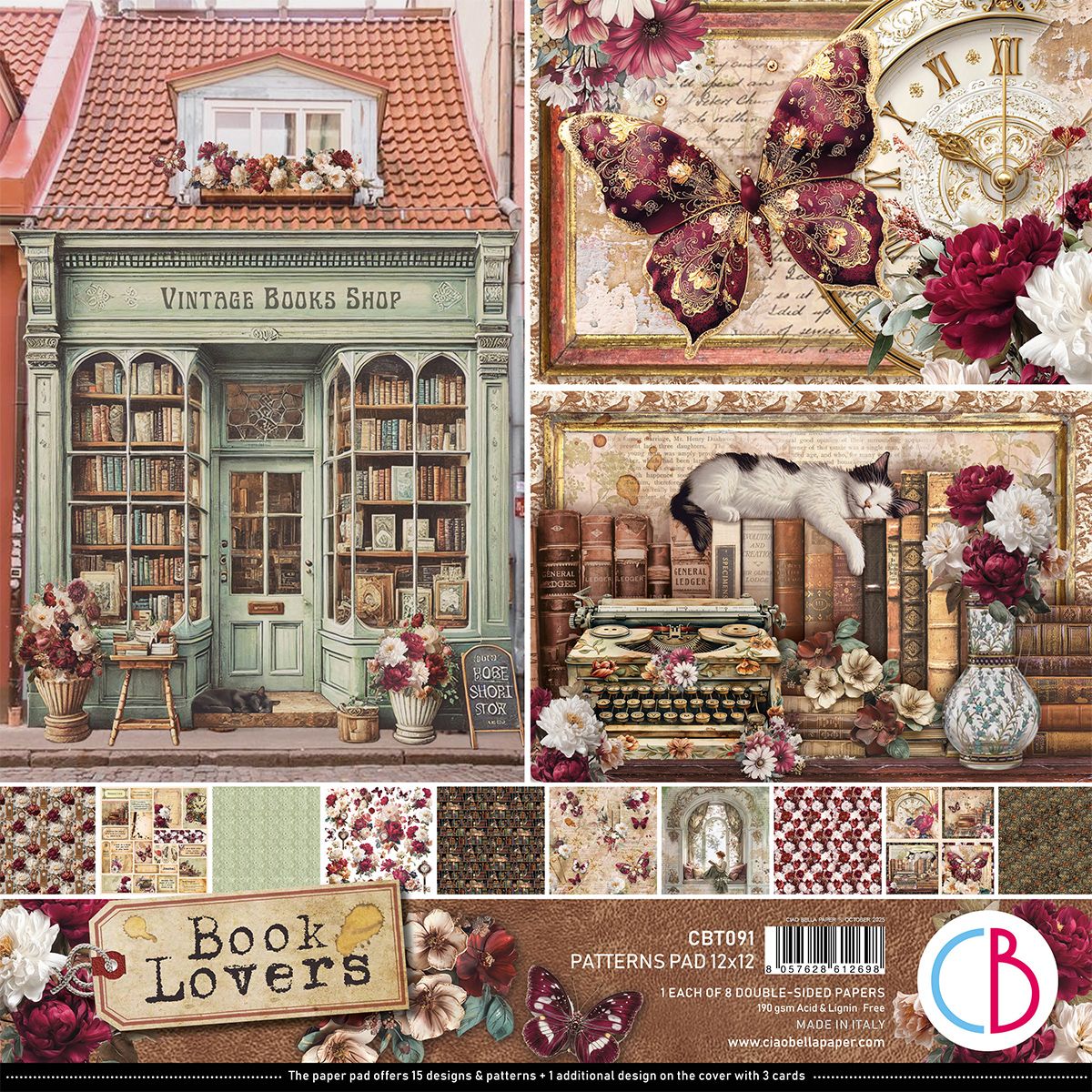 Book Lovers 12x12 Patterns - Ciao Bella