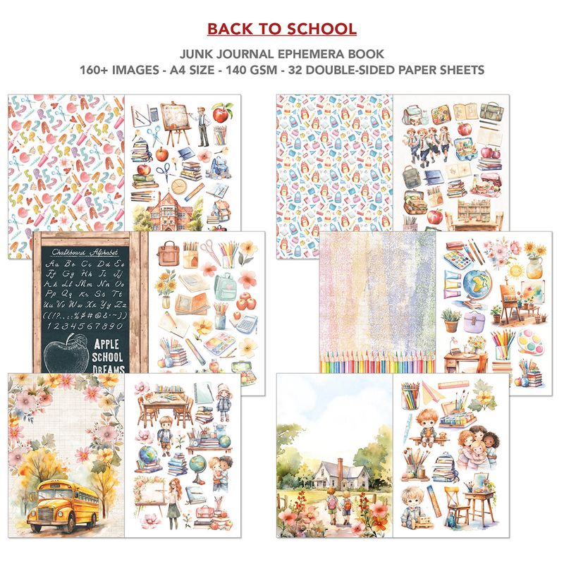 Back to School Junk Journal &amp; Ephemera - Ciao Bella