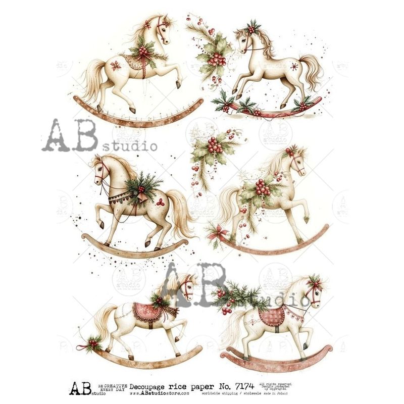 Classic Christmas Rice Paper - ABStudio