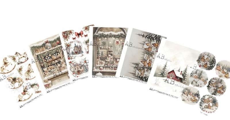 Classic Christmas Rice Paper - ABStudio
