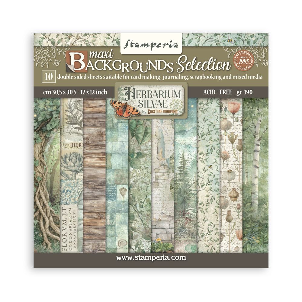 Herbarium Silvae Background 12x12 - Stamperia
