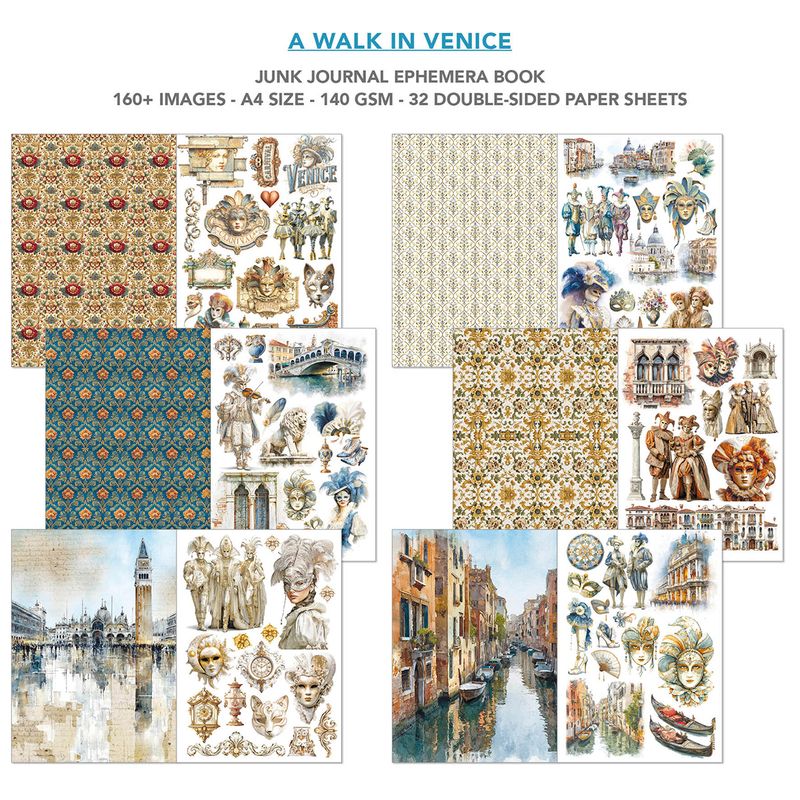 Venice Dream Junk Journal &amp; Ephemera - Ciao Bella