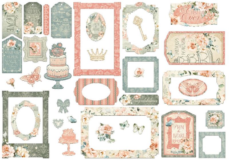 Always &amp; Forever - Graphic 45 Tags and Frames