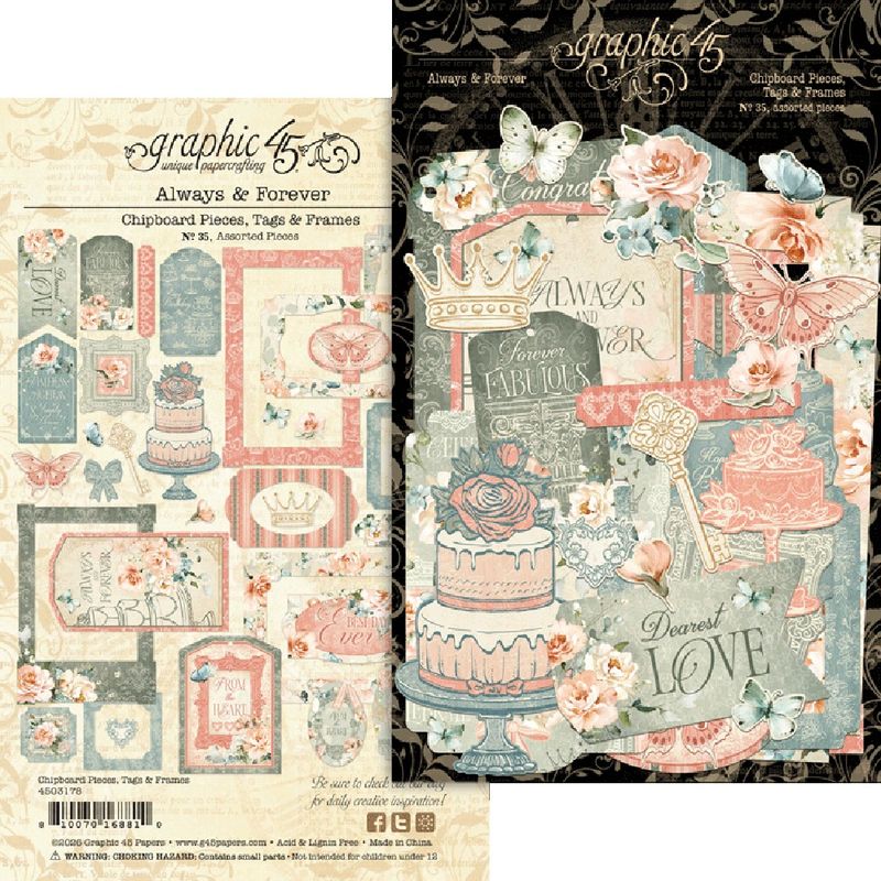 Always &amp; Forever - Graphic 45 Tags and Frames