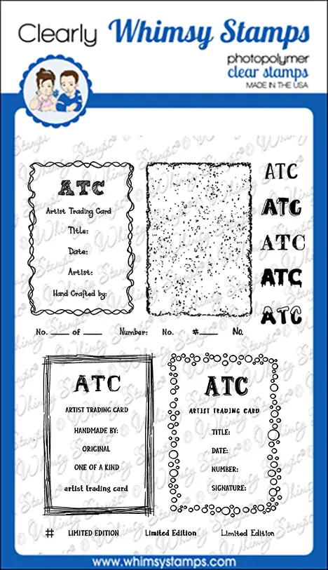 ATC Frames and Signatures Clear Stamp - Whimsy Stamps