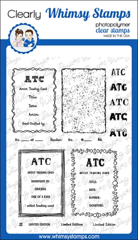 ATC Frames and Signatures Clear Stamp - Whimsy Stamps