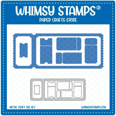 Terrific Slim Tickets Windows Die Set - Whimsy Stamps Terrific Slim Tickets Windows Die Set - Whimsy Stamps