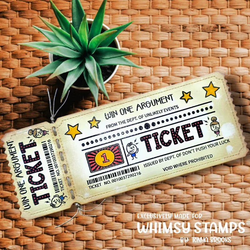 Ticket Coupons: Elements Clear Stamp - Whimsy Stamps