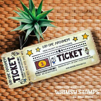 Ticket Coupons: Elements Clear Stamp - Whimsy Stamps