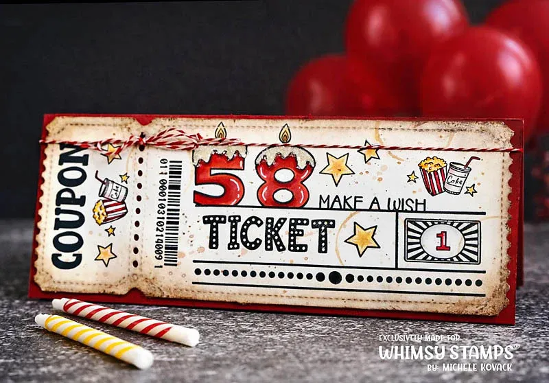 Terrific Slim Tickets Die Set - Whimsy Stamps
