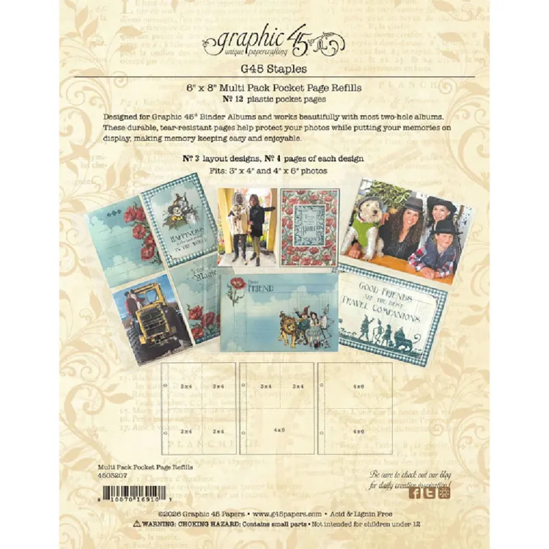 Multi Pack Binder Album Pocket Page Refills - Graphic 45