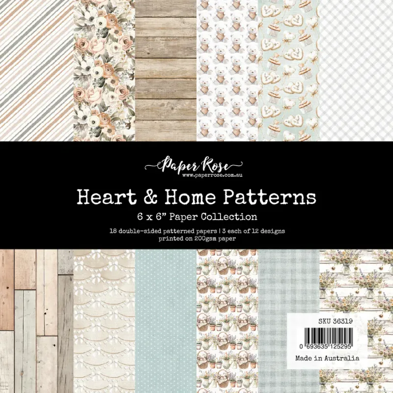 Heart &amp; Home 6x6 Patterns - Paper Rose