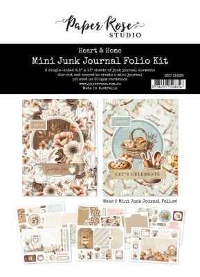 Heart & Home Mini Junk Journal Folio Kit - Paper Rose Heart & Home Mini Junk Journal Folio Kit - Paper Rose
