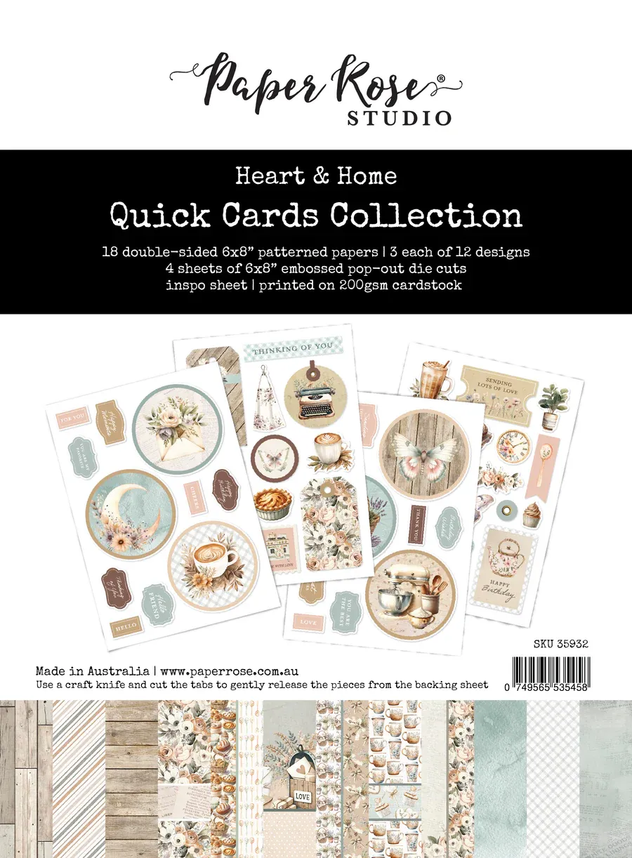 Heart &amp; Home 6x8 Quick Cards Kit - Paper Rose