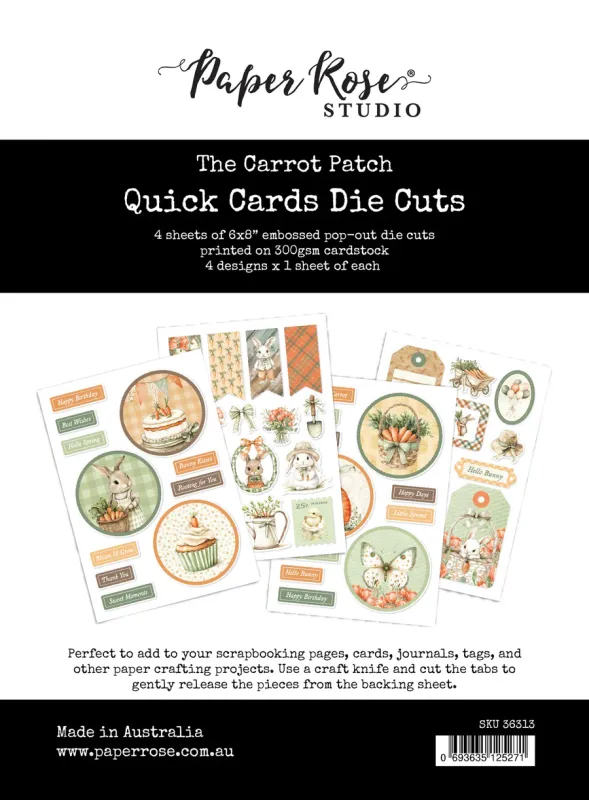 The Carrot Patch Embossed Die Cuts - Paper Rose