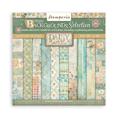 Daisy Art Background 12x12 - Stamperia