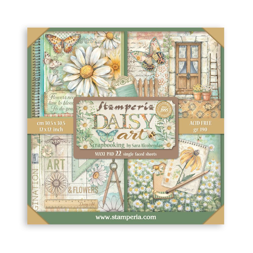 Daisy Art XL 12x12 - Stamperia