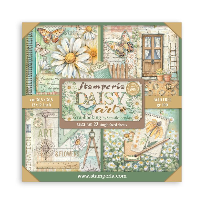 Daisy Art XL 12x12 - Stamperia