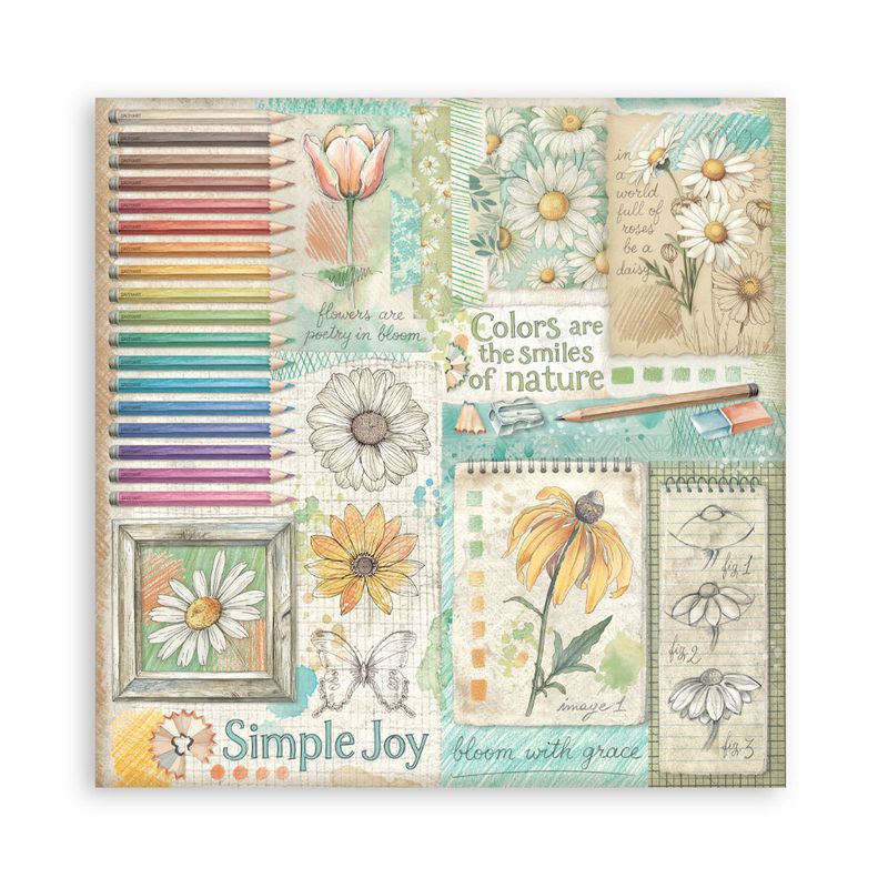 Daisy Art XL 12x12 - Stamperia