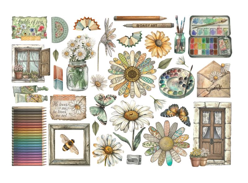 Daisy Art Ephemera - Stamperia