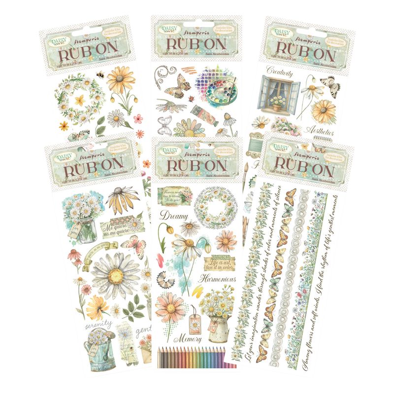 Daisy Art - Stamperia Rub Ons