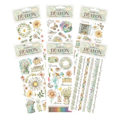 Daisy Art - Stamperia Rub Ons Daisy Art - Stamperia Rub Ons