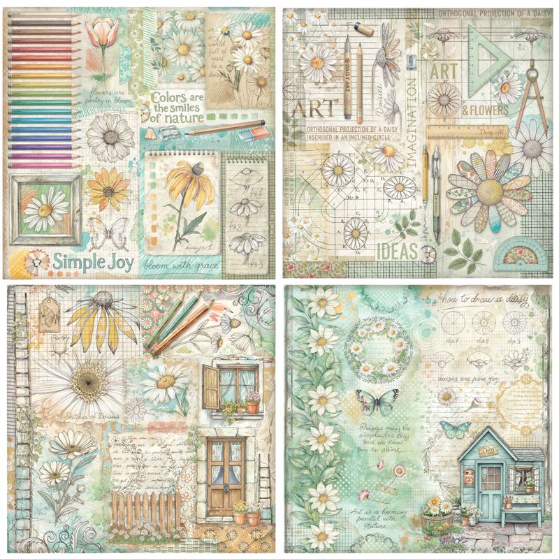 Daisy Art XL 8x8 - Stamperia