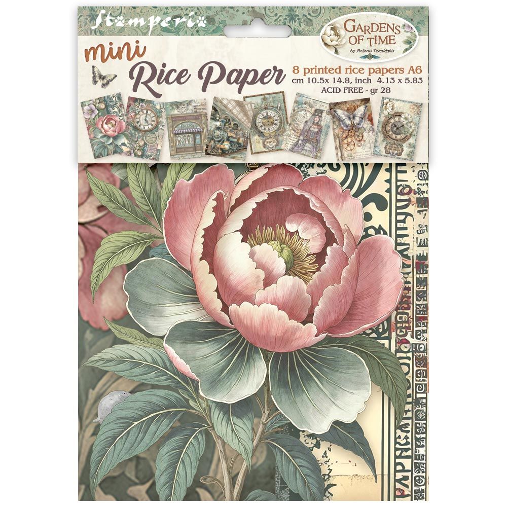 Gardens of Time Selection 8pk A6 - Stamperia
