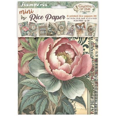 Gardens of Time Selection 8pk A6 - Stamperia Gardens of Time Selection 8pk A6 - Stamperia