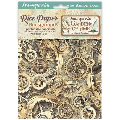 Gardens of Time Background Selection 8pk A6 - Stamperia