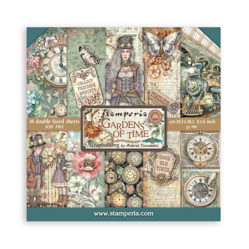 Gardens of Time 8x8 - Stamperia