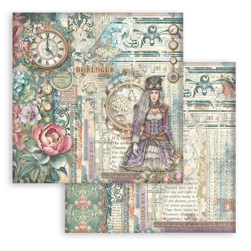 Gardens of Time 8x8 - Stamperia