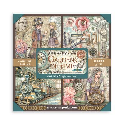 Gardens of Time XL 8x8 - Stamperia