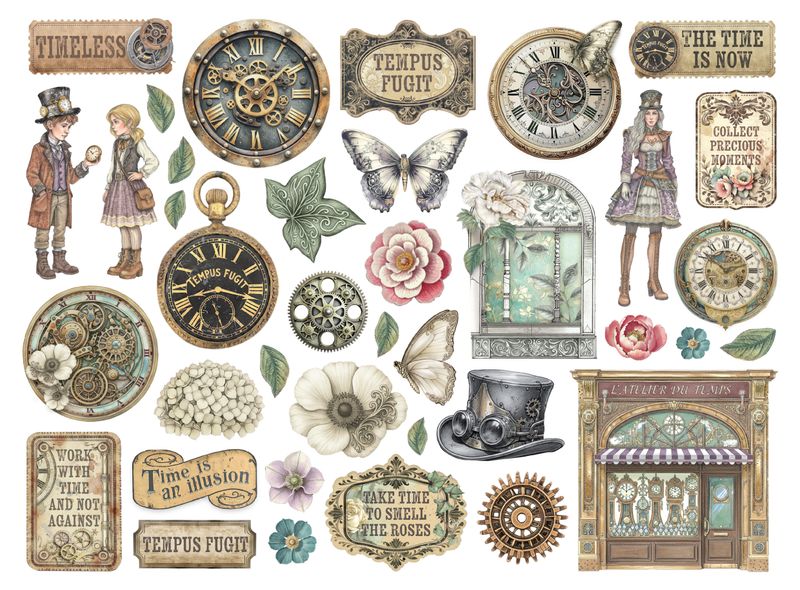 Gardens of Time Die Cuts - Stamperia