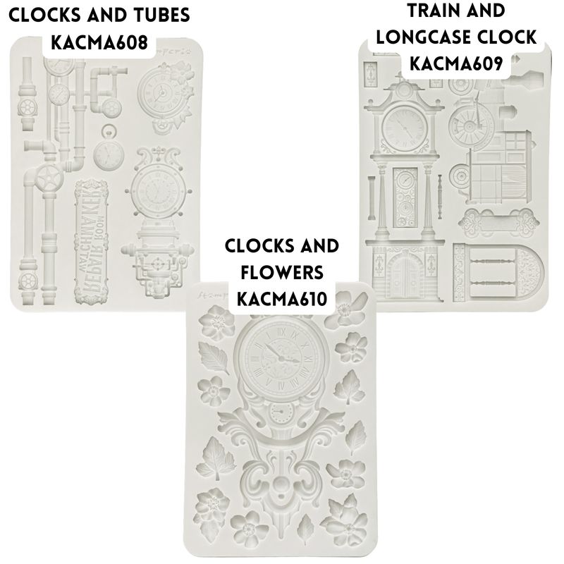 Gardens of Time A5 Silicone Mold - Stamperia