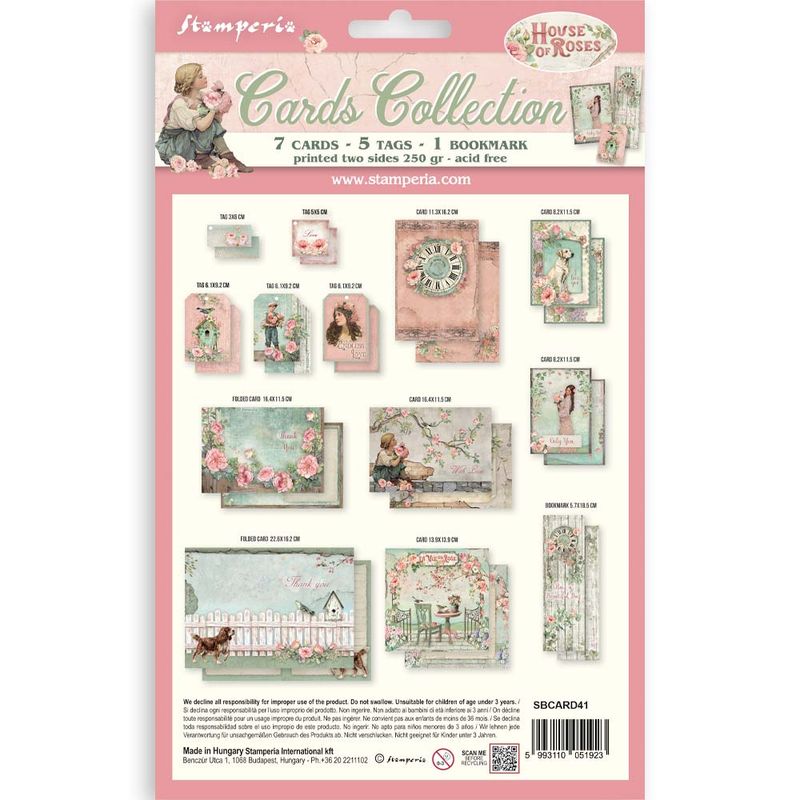 House of Roses Cards Collection - Stamperia